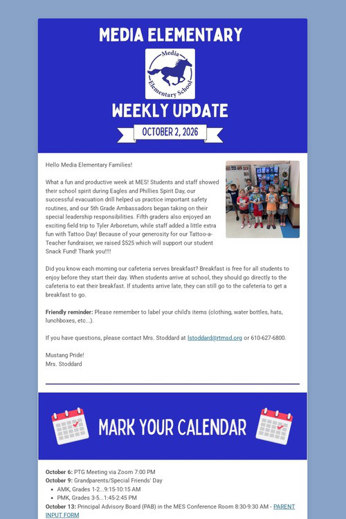 MES Weekly Update