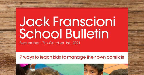 Jack Franscioni School Bulletin