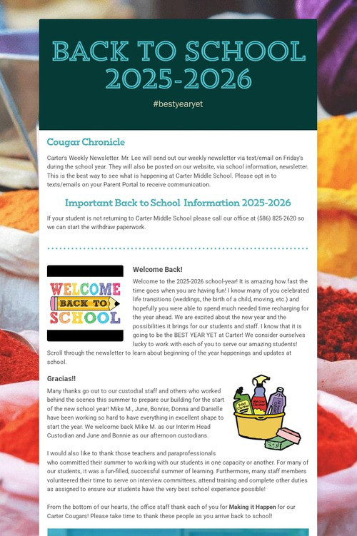 Back to School 2025-2026