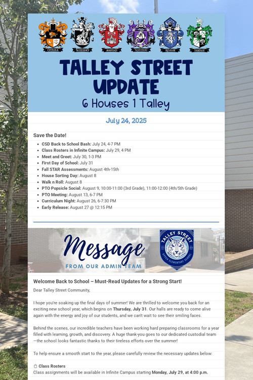 Talley Street Update