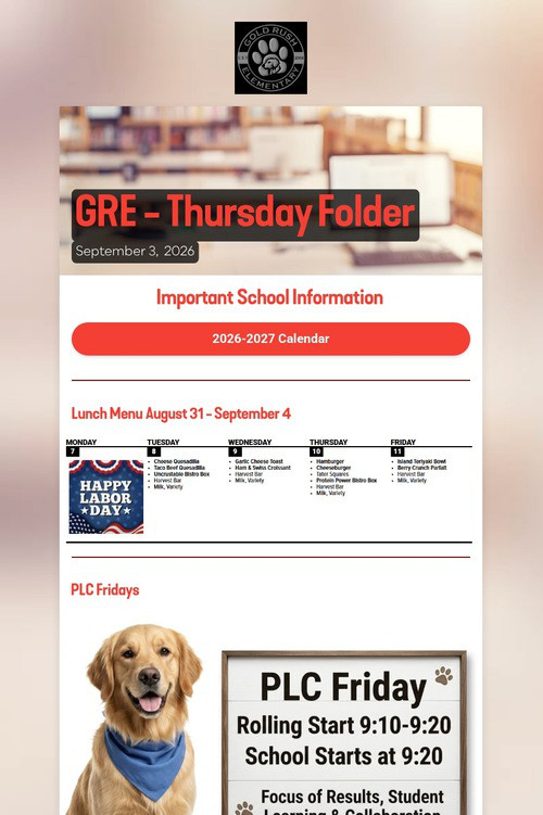 GRE - Thursday Folder