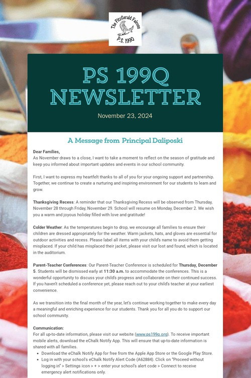 PS 199Q Newsletter