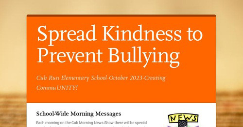Spread Kindness to Prevent Bullying