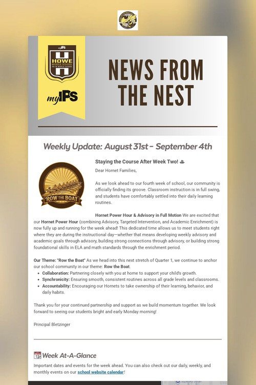 TCHMS Weekly Update