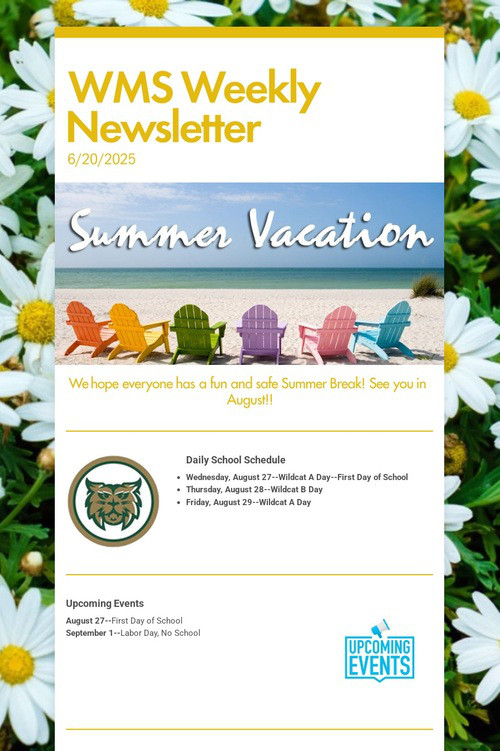 WMS Weekly Newsletter