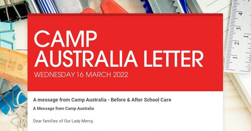 CAMP AUSTRALIA LETTER
