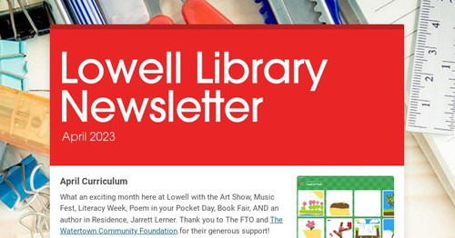 Lowell Library Newsletter