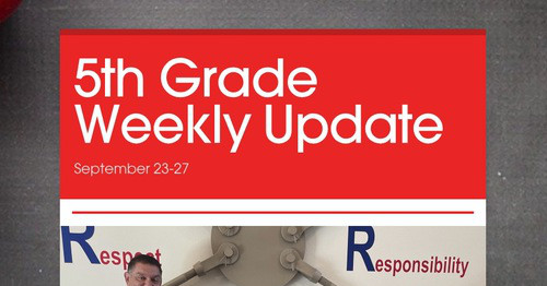 5th Grade Weekly Update