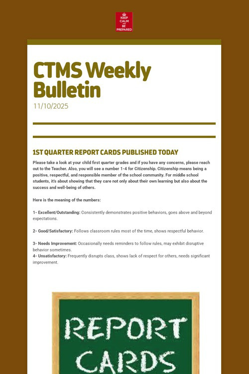 CTMS Weekly Bulletin