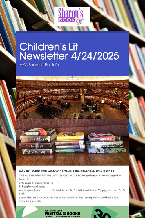 Children's Lit Newsletter 4/24/2025