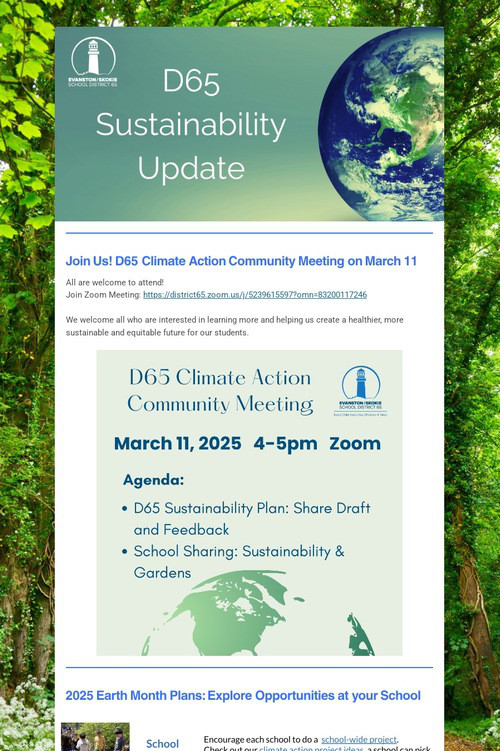 D65 Sustainability Update: Feb 25