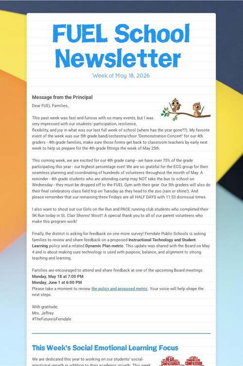 FUEL School Newsletter