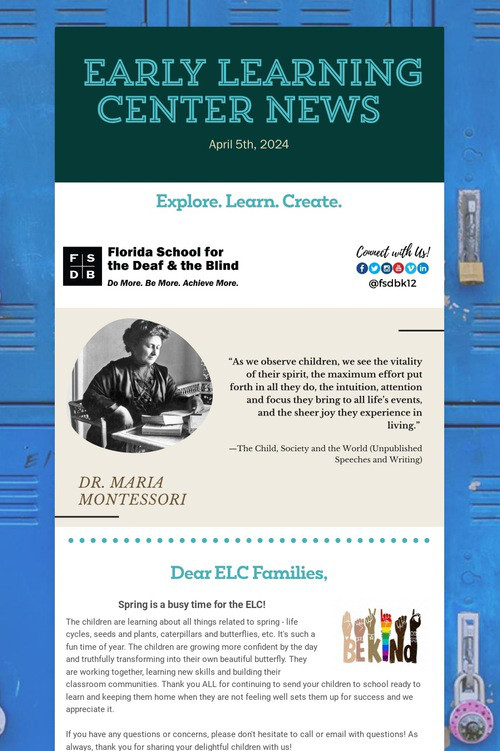 Early Learning Center News