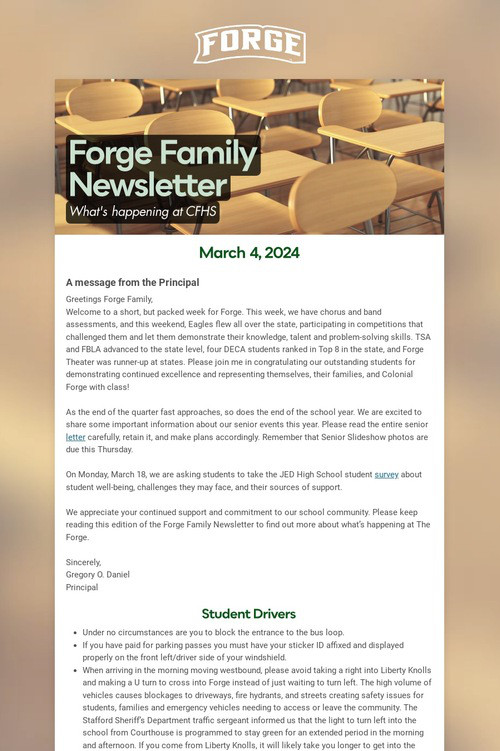 Forge Family Newsletter