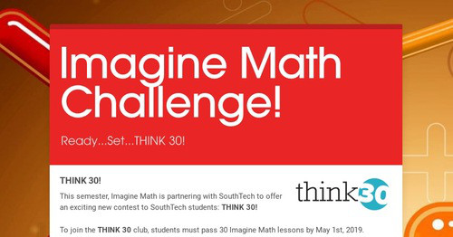 Imagine Math Spring Break Challenge Design newsletters to spread the word online | Smore