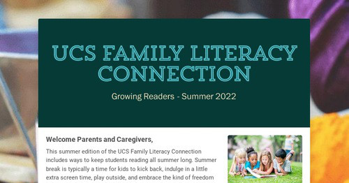UCS Family Literacy Connection