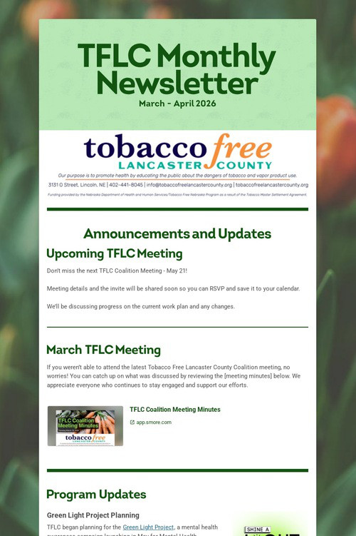 TFLC Monthly Newsletter