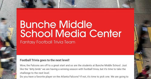 Bunche Middle School Media Center | Smore Newsletters