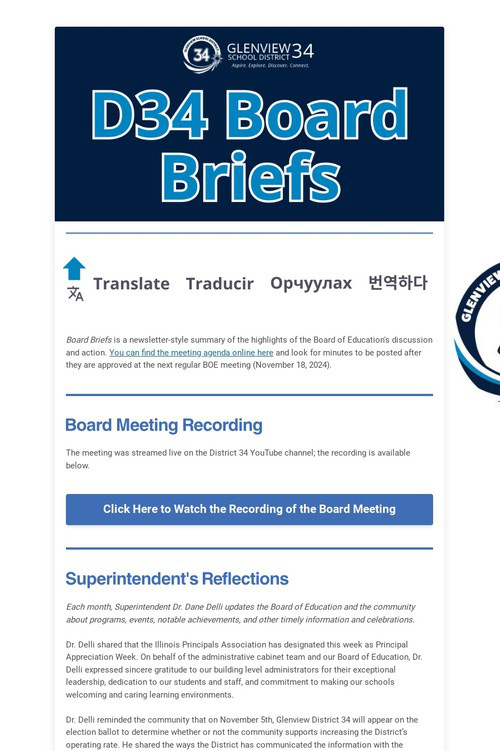 Board Briefs