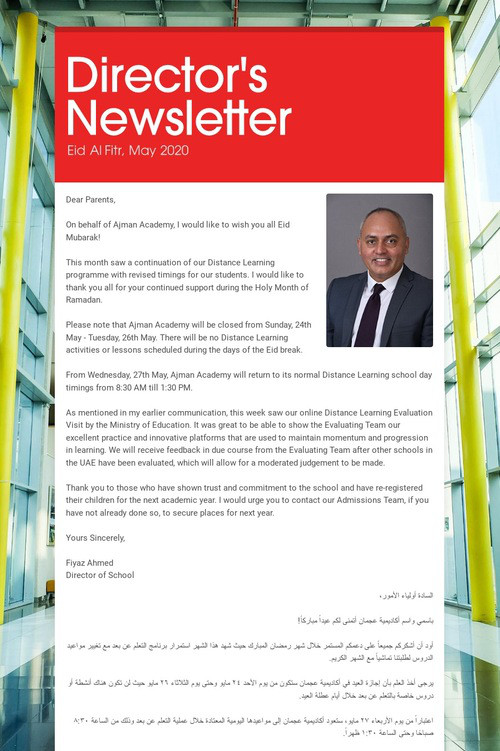Director's Newsletter