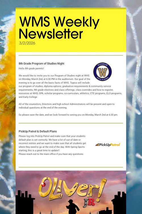 WMS Weekly Newsletter