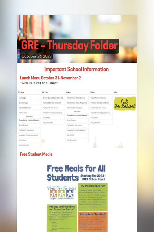GRE - Thursday Folder