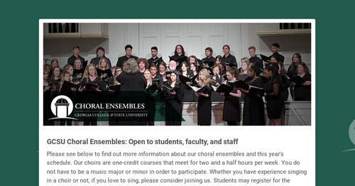 GCSU Choral Ensembles