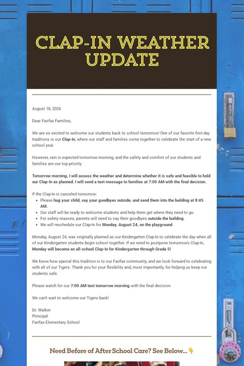 Clap-In Weather Update