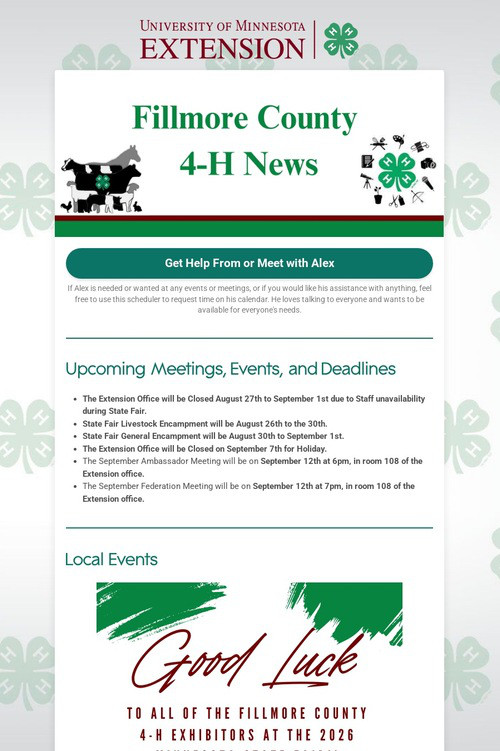 Fillmore County 4-H News