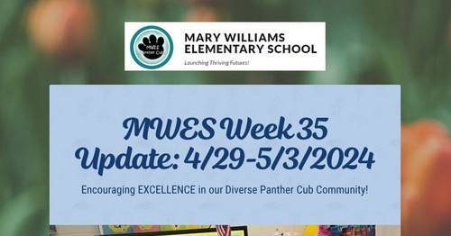MWES Week 35 Update: 4/29-5/3/2024
