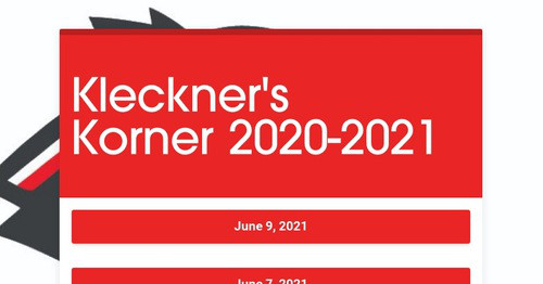 Kleckner's Korner 2020-2021 | Smore Newsletters