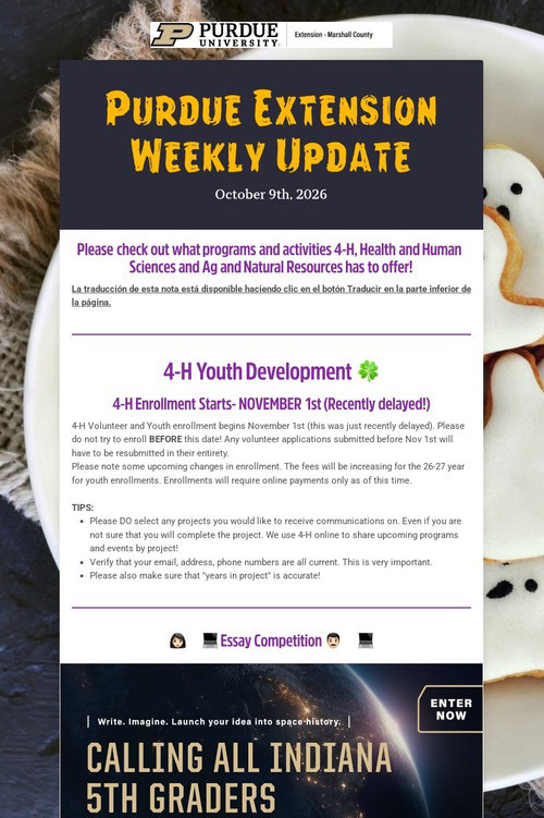 Purdue Extension Weekly Update