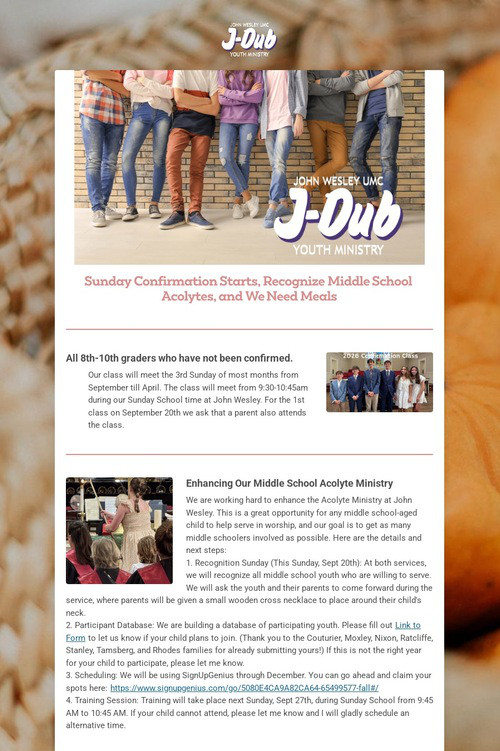 JDub Newsletter - Sept 17th