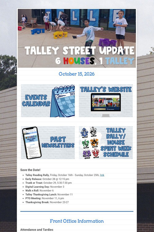 Talley Street Update