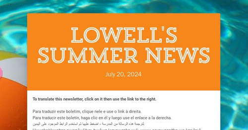 Lowell's Summer News