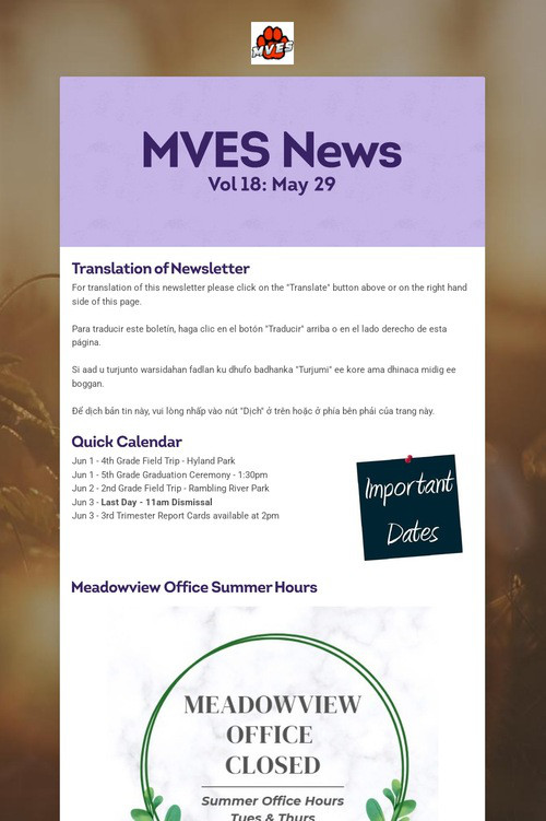 MVES News