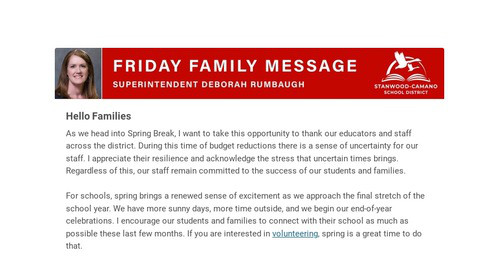 Friday Family Message