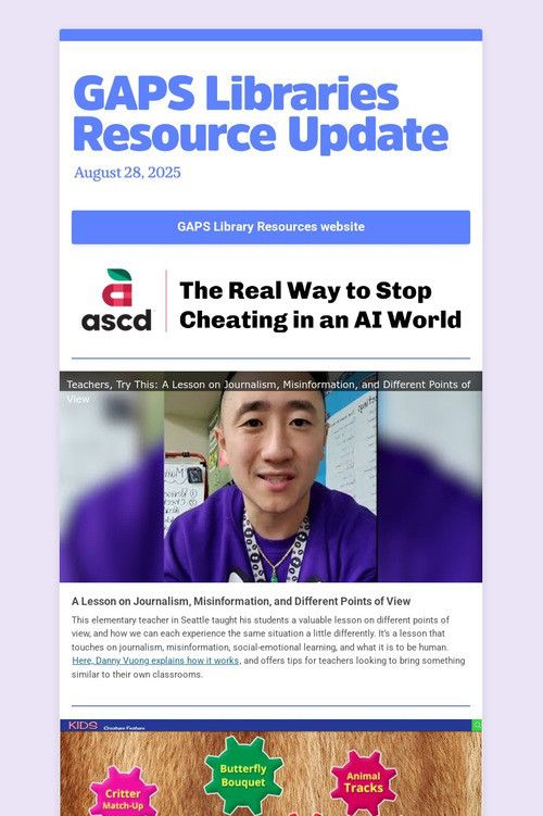 GAPS Libraries Resource Update