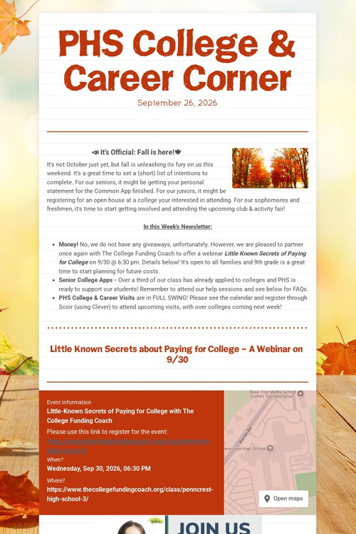 PHS College & Career Corner