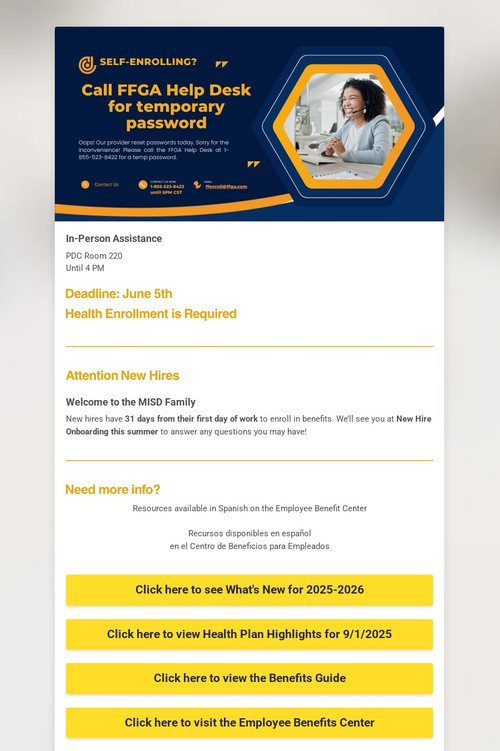 Benefits open enrollment