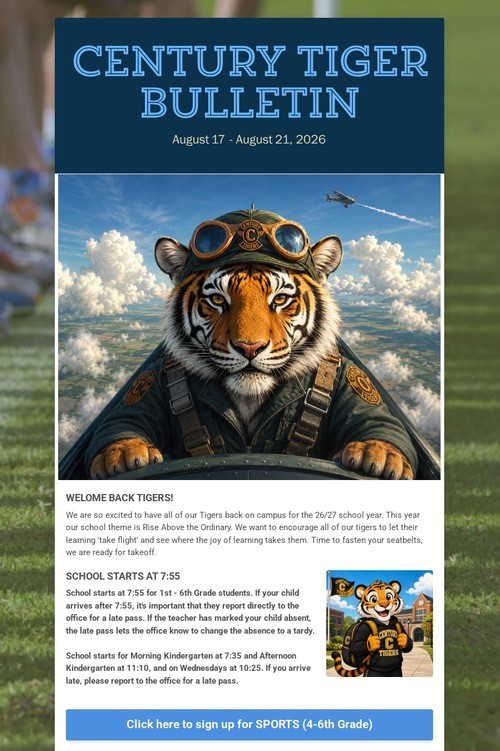 CENTURY TIGER BULLETIN