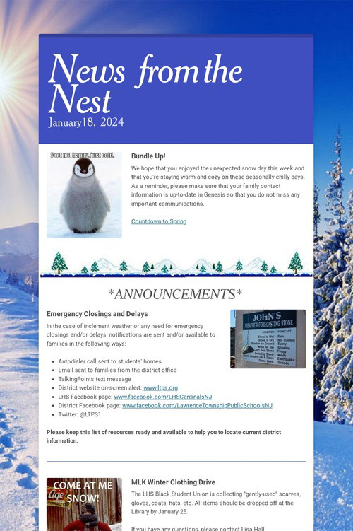 News from the Nest