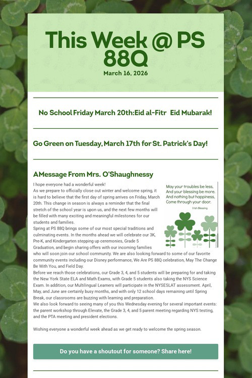 This Week @ PS 88Q