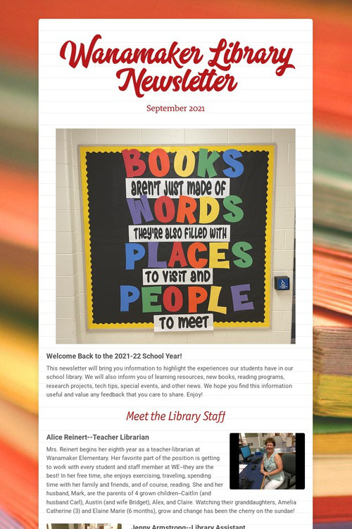 Wanamaker Library Newsletter