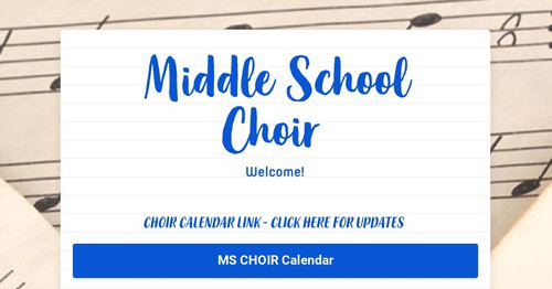 Middle School Choir