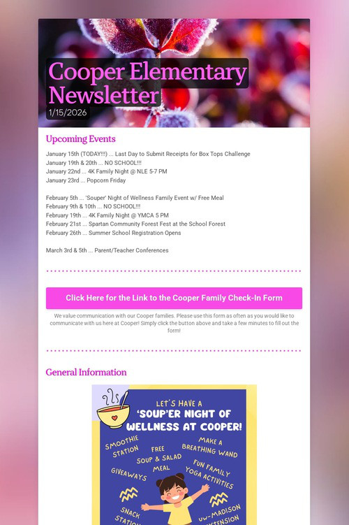 Cooper Elementary Newsletter
