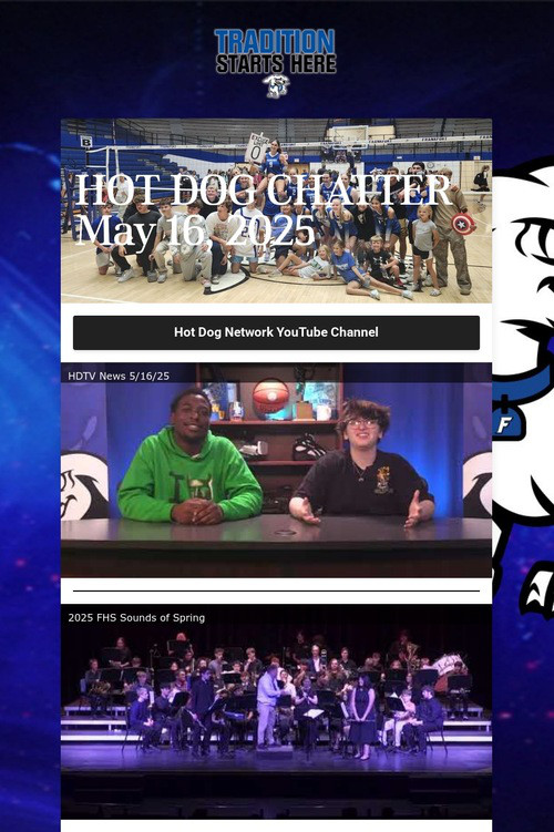 HOT DOG CHATTER May 16, 2025