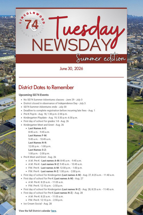 Tuesday Newsday
