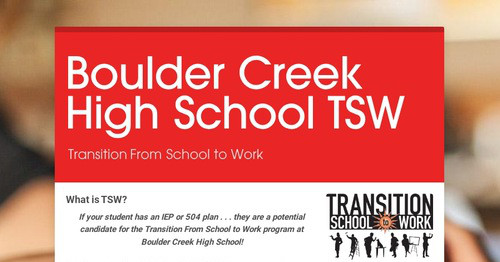 Boulder Creek High School TSW