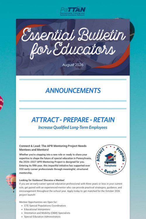 Essential Bulletin for Educators